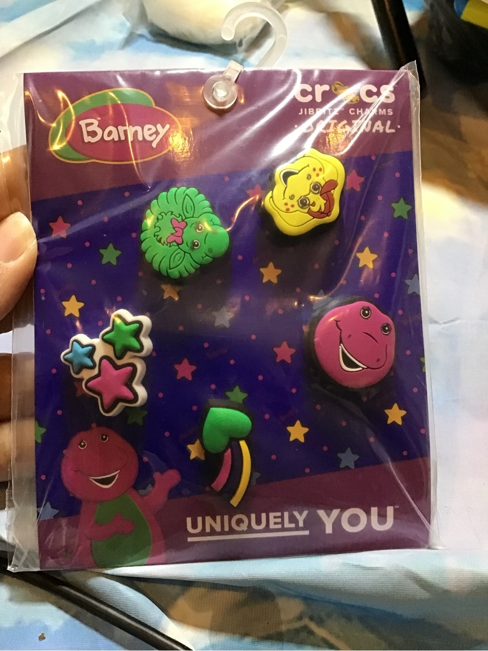 Barney crocs Jibbitz charms -New